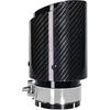 2.5"Inlet 3.5"Outlet Exhaust Tips Carbon Fiber Tailpipe Exhaust Pipe Tail Throat Tail Pipe Modification Parts GlossyBlack