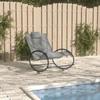 Day and Night - Day and Night Lounger with Steel Pillow and Gray Textilene