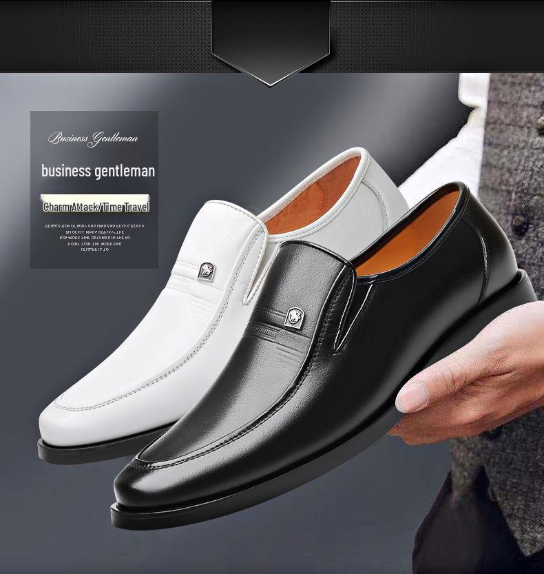 Мужские летние деловые кожаные сандалии: Дышащие, Мягкая подошва, Нескользящие, Полый дизайн, Идеально для папы среднего возраста.