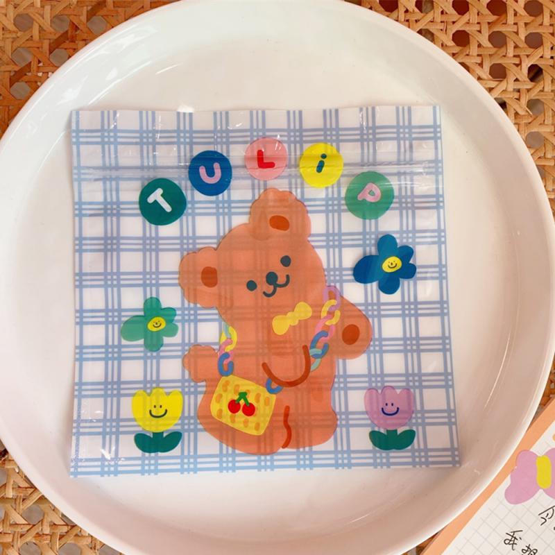 Органайзер для хранения продуктов, не занимает места, легко носить с собой, 13,5*13,5 см, пластиковый, милый мультяшный пакет для закусок, креативный и милый, 4,2 г