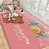 Кавайная подстилка для комнаты с мишкой Рилаккума, моющаяся, нескользящая, для гостиной, дивана, стульев, кухонная Альфомбра