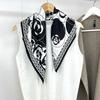 Temperament Camellia High Sense Mulberry Silk Square Scarf Ins Design Sense Is Good To Match Decorative Mulberry Silk Scarf Scarf Women