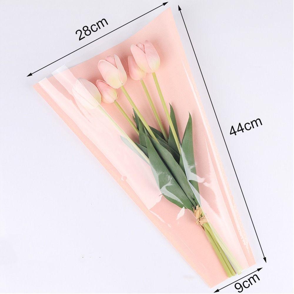 20/30PCS Transparent Bouquet Packing Bag Single Rose Flower Packaging Bag Valentine's Day