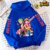 Spring Autumn Luffy Zoro Anime Kids Clothes Boys Girls Hoodie Sweatshirt Suit Teen Hooded Sonic Tops One Piece Cartoon Clothing