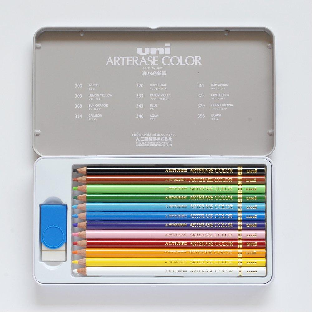 Mitsubishi Pencil Uni ArtErase Color Set UAC12C 12-Color