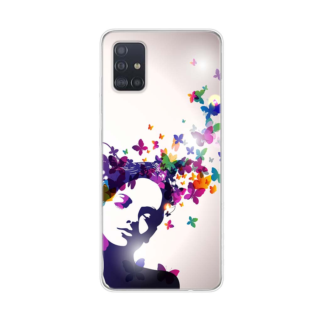 Милый модный чехол с бабочкой для Samsung Galaxy A01 A11 A12 A22 A21S A31 A41 A42 A51 A71 A32 A52 A72 A02S, мягкий чехол для телефона