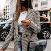 European and American Style Plaid Blazer