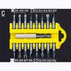17Pcs Security Tamper Proof Torx Hex Star Screwdriver Bits Set Magnetic Holder Slotted Cross Head Screw Driver Electric Drill Bit Hand Tools