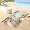 Beach Sign and Hut by the Ocean Beach towel quick-drying for travel outdoor sports jogging beach and swimming