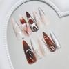 Cold Metal Butterfly Wings Irregular Stripes Removable Nail Art 24 Pieces