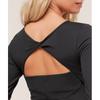 Gymshark Twist Back Long Sleeve Top Black B5c2e Bb2j