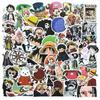 50 Sheets One Piece Sticker Set Pirate King Comic Waterproof Decal Anime Character Sticker One Piece Sticker DIY Sticker for Diary Suitcase Snowboard