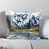 Norway Fjord Watercolor Square Pillowcase Polyester Linen Velvet Printed Zip Decorative Pillow Case Bed Cushion Cover