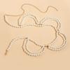 Modern Women Pearl Tassel Waist Chain With Double Waist Jewelry Accessory Dress