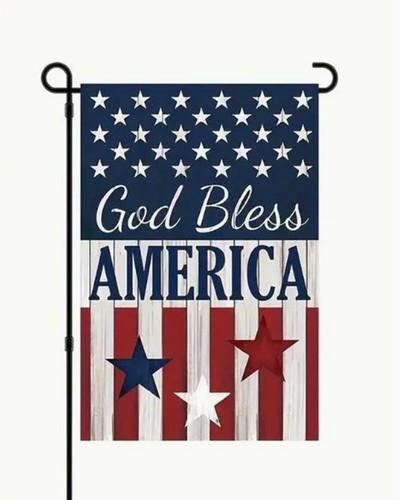 Garden ag 12x18in Burlap Patriotic God Bless America Double-sided EYY IIX SSL