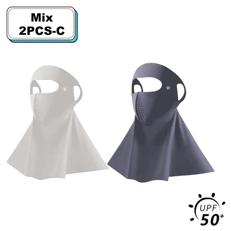 UPF50+ Солнцезащитная маска Модный 3D Ice Silk Anti-UV шарф для шеи Sunscree Пылезащитная солнцезащитная маска для лица на открытом воздухе