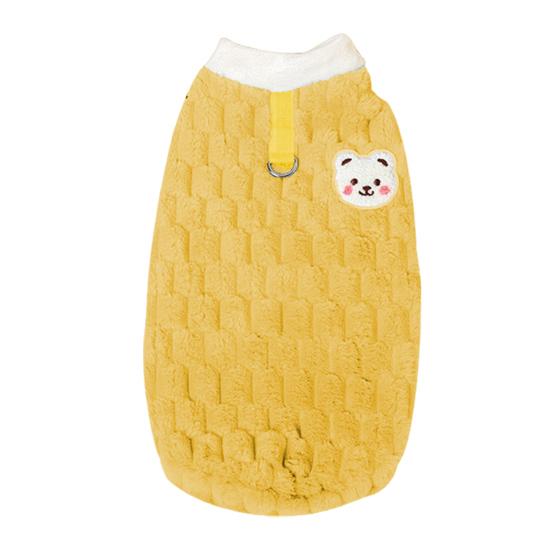 Fluffy Cat Shirt Cute Warm Pet Apparel with D-ring Kittens Cartoon Winter Coat for Small Dogs Puppies Daily Wear Costume Party