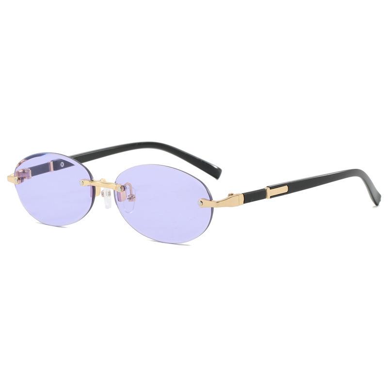 Trendy Frameless Cut-Edge Sunglasses for Women: High-End Personalized Hip Hop Eyewear