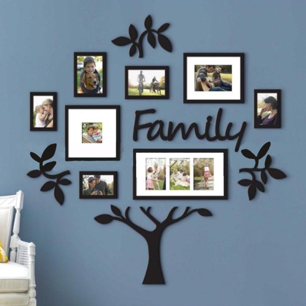 8 Frames Wall Sticker 46.1x46.9 in Wall Decor Sticker Family Tree Wall Sticker  Home Decoration