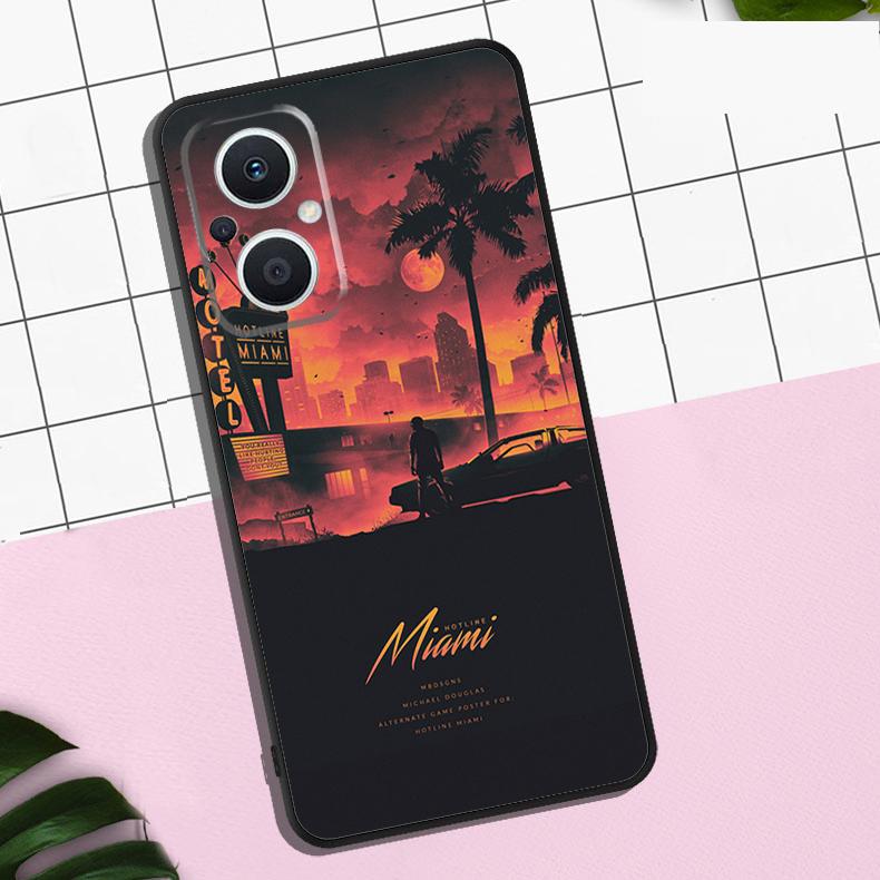 Игровой чехол Hotline Miami для OPPO Reno 13F 12F 11F 8T 7 8 10 11 12 13 Pro OPPO Find X8 X6 Pro X3 X5 Lite