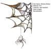 Spiderweb Window Sticker Halloween Waterproof Spooky Spider Sticker Window Corner Spiderweb Static Cling Decal for Horror Themed Party Decoration