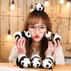 Lovable Real-life Panda Plush Keychain Cute Bear Stuffed Toy Gift