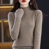Autumn and Winter New Semi-turtleneck Bottoming Shirt Women's Pullover Sweater Versatile Knitted Sweater Loose Top