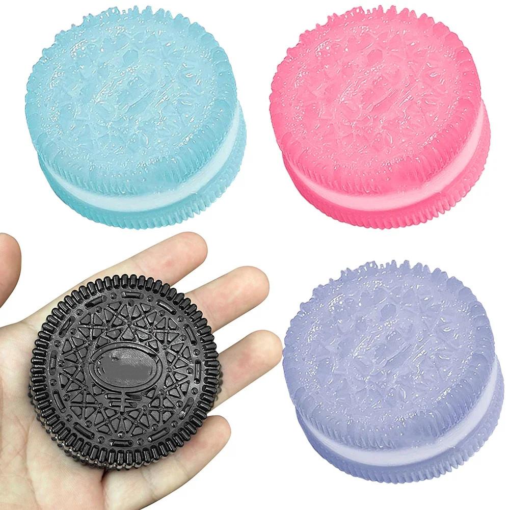 Taba Squishy Biscuits,Silicone Stress Pressure Relief Squishy Toys Mochi Taba Squishy Simulated Cookies Fidget Toy Pinching Toy
