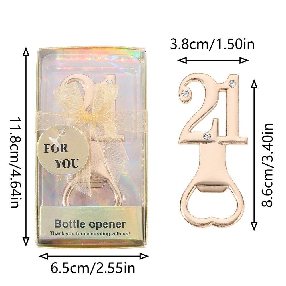 Number Shape Beer Opener Rose Gold Bar Tool New Birthday Bottle Openers Party Supplies