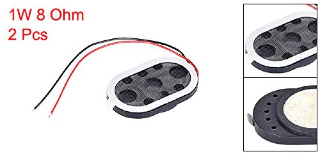 Uxcell Audio Speaker DIY Совместимость Номинальная потребляемая мощность 1 Вт Ом 8 Ом 15 мм x 24 мм 2 шт.