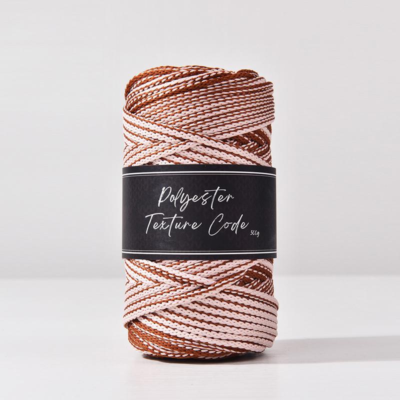 5 мм Двухцветный смешанный 5 мм Полиэстеровый плетеный шнур, Ручная вязка для сумки, ковра, вязальной пряжи, нить для браслета из конского волоса, 70 ярдов