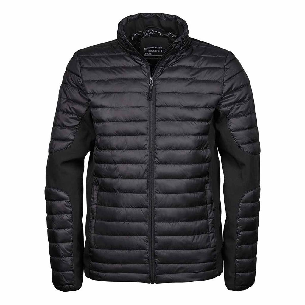 Teejays Mens Padded Crossover Jacket Полная молния