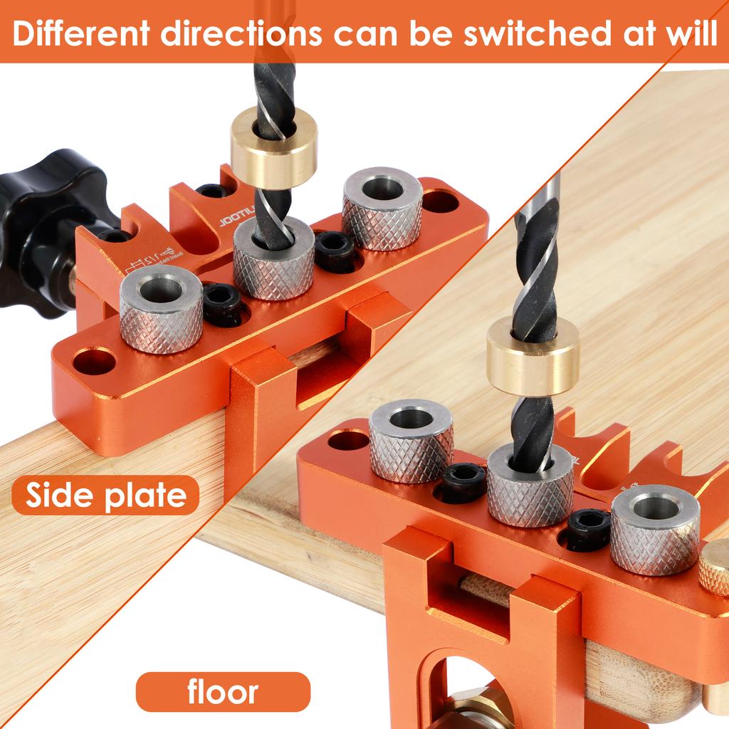 3 в 1Dowel Cam Jig Набор для установки дюбелей Направляющая для сверления Дюбелей Jig Карманный дырокол Jig Локатор Инструменты для деревообработки Отверстие 8/10/15 мм