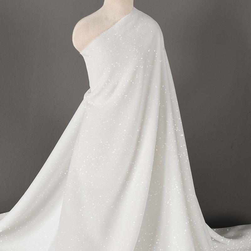 Бархатная ткань с блестящим звездным дизайном, мягкая гладкая неэластичная блестящая ткань, сделай сам, шитье, свадебные платья, банкетные платья, ципао