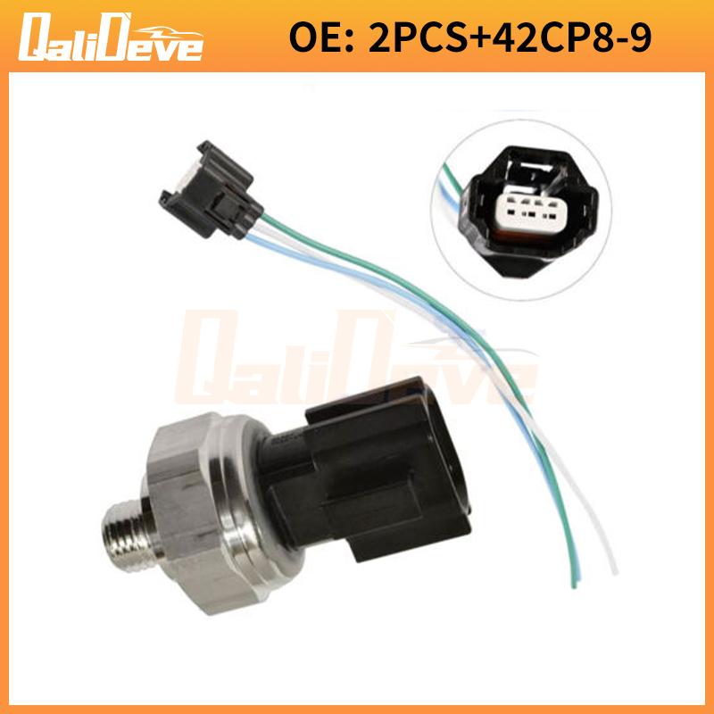 2PCS Air Conditioning Pressure Sensor Switch 42CP8-9 For Nissan Tiida 2004 - 2014 HR15DE HR16DE K9K MR18DE