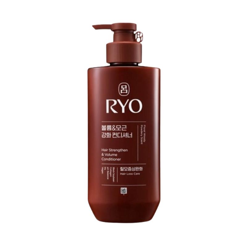 Ryo Heugun Volume & Root Strengthening Conditioner 480ml | Herbal Ginseng & Triple Collagen | Woody Musk Scent | K-Beauty Hair Care