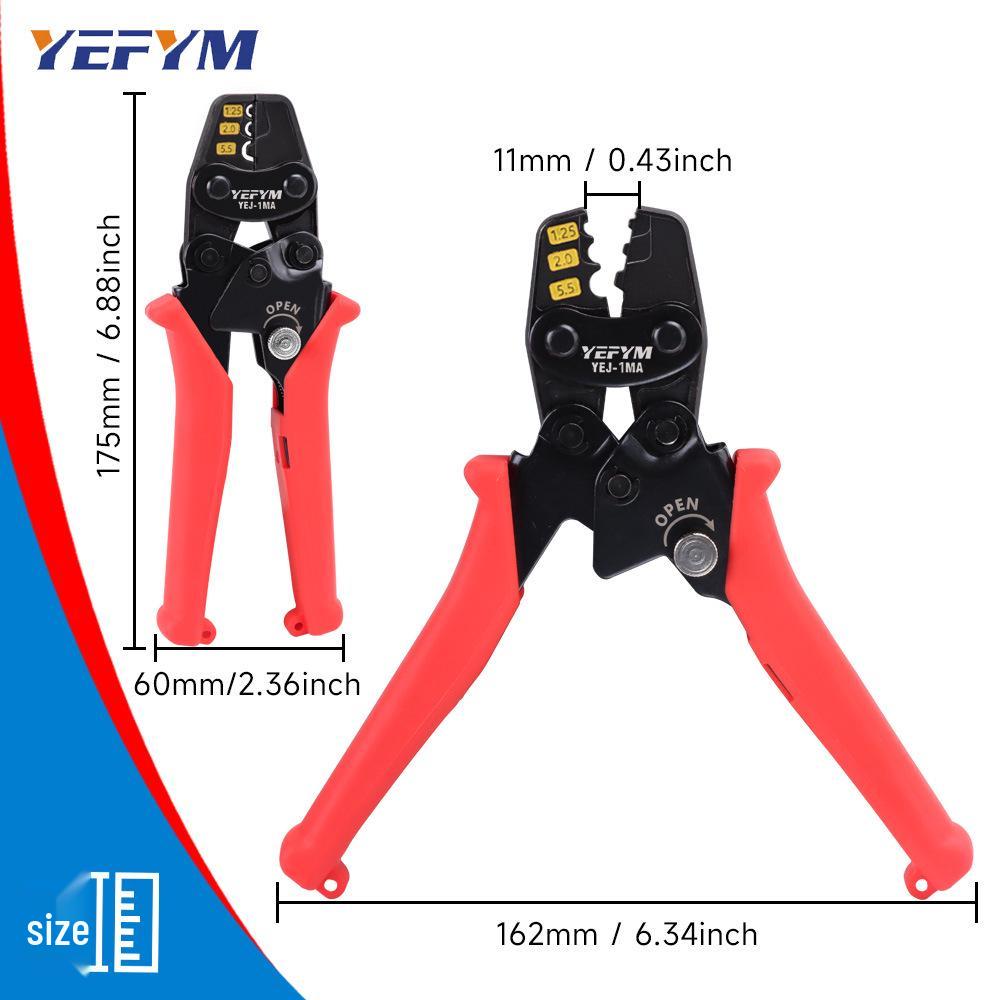 YEJ-1MA Multifunctional Ratchet Crimping Pliers for Pre-Insulated and Bare Terminals