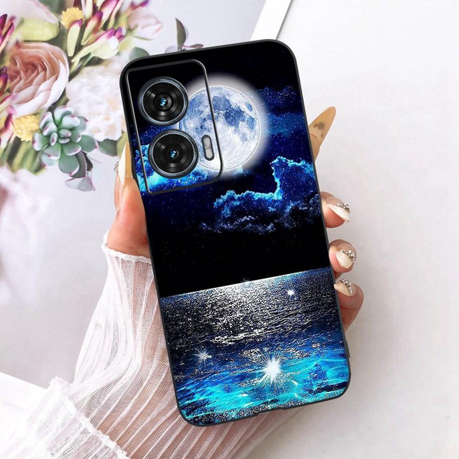 Чехол для Motorola Edge 50 Fusion XT2429-1 Мягкий ТПУ Цветок Защитные Чехлы для Телефона Для Motorola G96 motog96 5G Fundas Чехол Coque