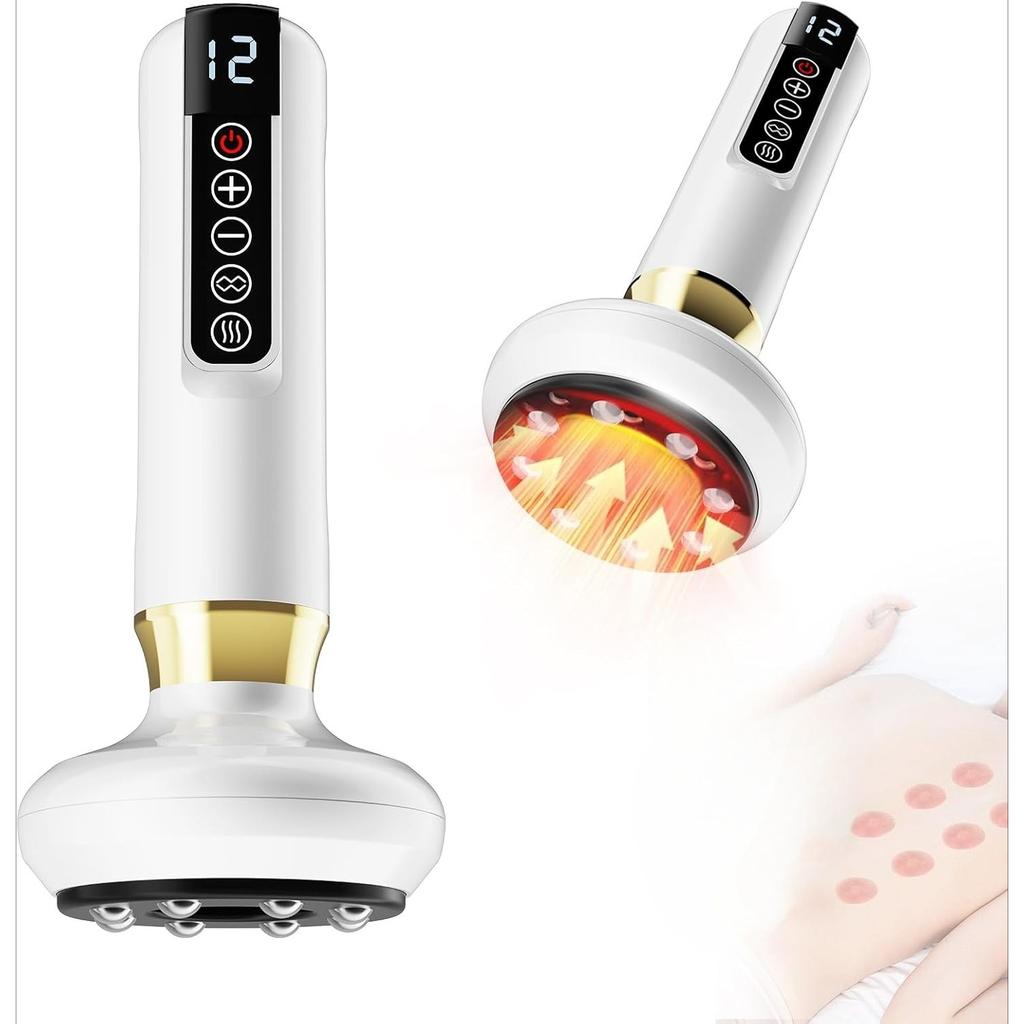 Handheld Cellulite Massager - 3 in 1 Vacuum Cupping Set, 12 Suction Modes, One-Touch Pressure Release, Vacuum Massager