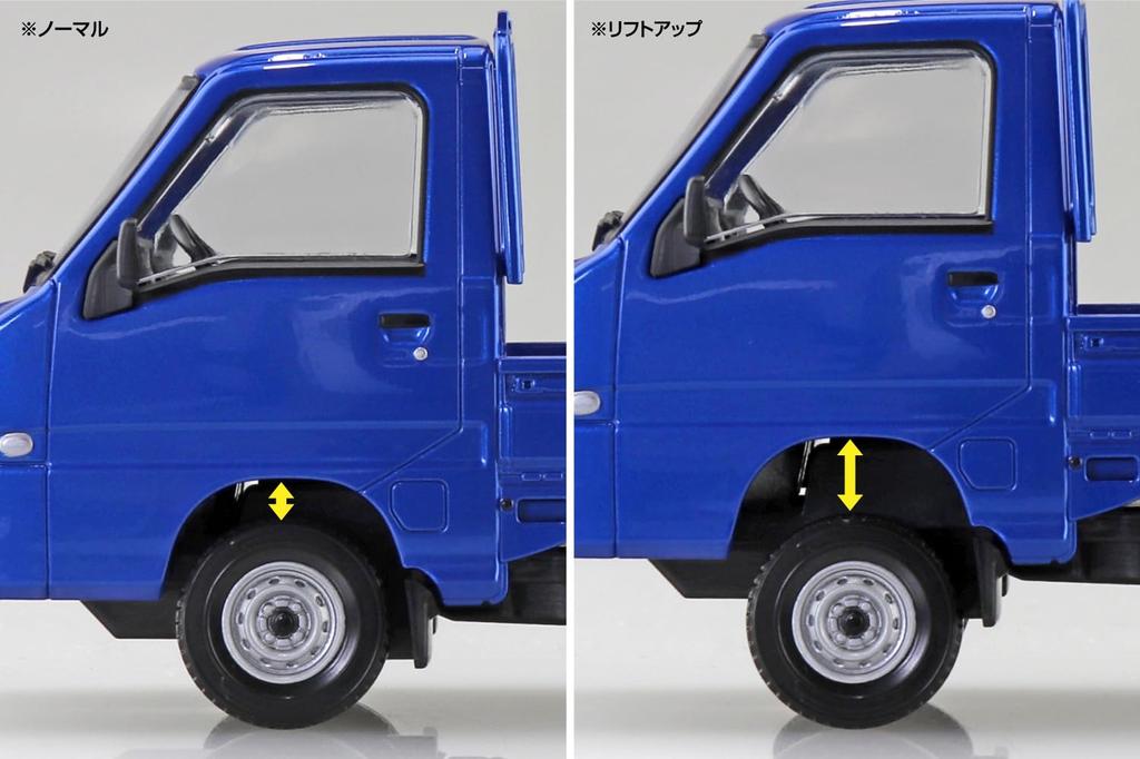 Aoshima Bunka Kyozaisha Raku Plastic Snap Kit Subaru Sambar Truck WR Blue Limited Plastic Model 1/32 No.05-WB Color-coded (Car)