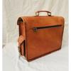 Винтажный портфель через плечо для ноутбука из натуральной кожи коричневого цвета ручной работы