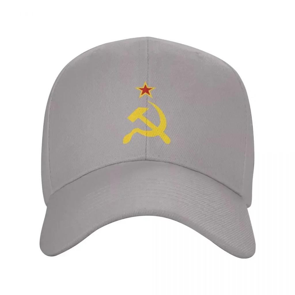 Russian Soviet Flag Baseball Cap for WomenUnisex Breathable CCCP USSR Hammer And Sickle Dad Hat Performance Snapback Summer Hats