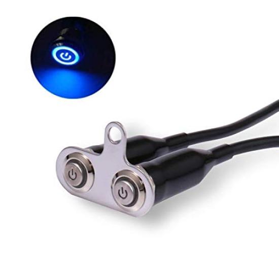 VISPREA Metal Button LED Light Universal Handlebar Master Motorcycle Handlebar Bike Brake Handle Grip Switch Number Switch Quantity Switch, Switch,