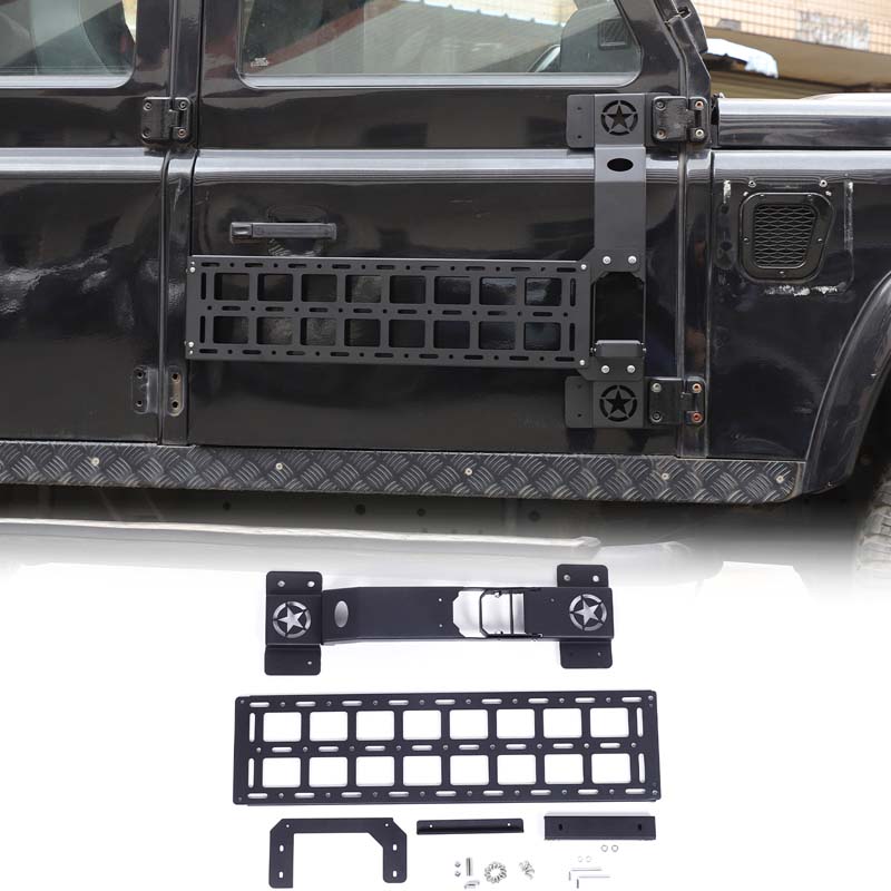 Carbon Steel Car Door Folding Hinge Step Foot Pedal Car Roof Rack Step For Land Rover Defender 90 110 130 Exterior Accessories XS7