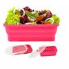 Силиконовый складной складной контейнер для обеда Bento Box, контейнер для хранения еды, салата