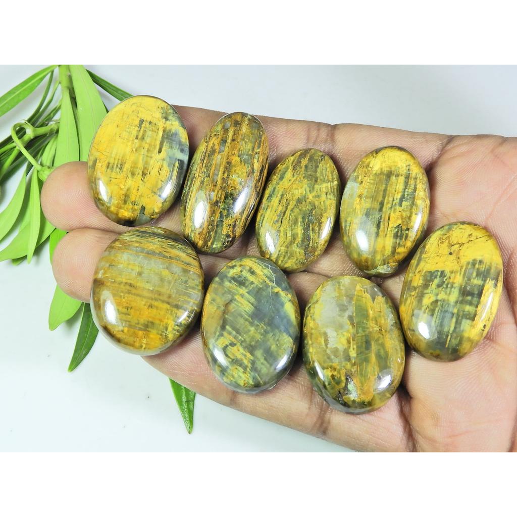 282Cts. Натуральный Нелит Питерсит Овальный Кабошон Свободный Драгоценный Камень Лот 08 Шт A-07