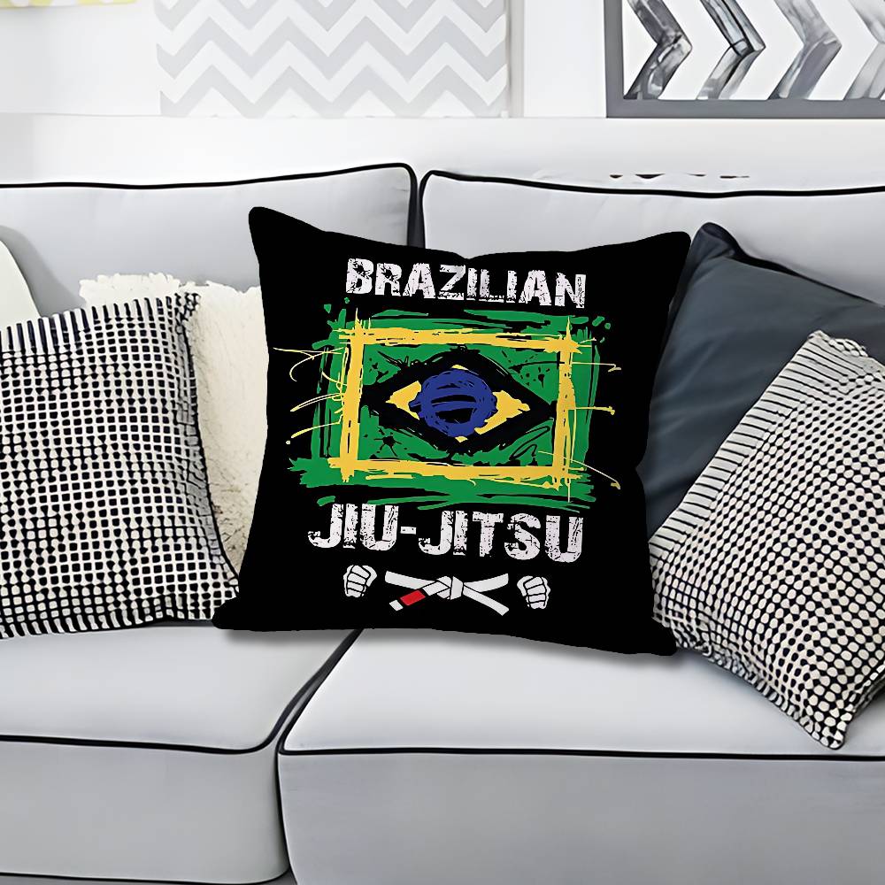 BBrazilian JJiu JJitsu BJJ Various Sizes Square Pillow Case For Car Home Bedchamber Decor Custom Valentine gift