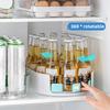 Fridge Storage Box Spice Rack 360-Degree Rotatable Design Large Capacity Transparent Turntable Condiment Organizer
