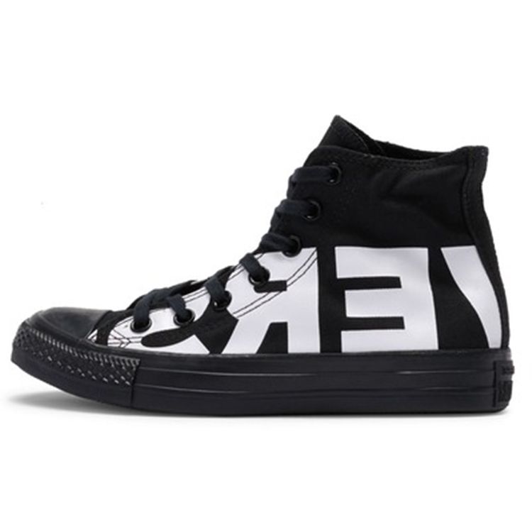 Converse Chuck Taylor All Star Hi Personality Comfortable Versatile Canvas Shoes Unisex Sneakers Black White 160887F