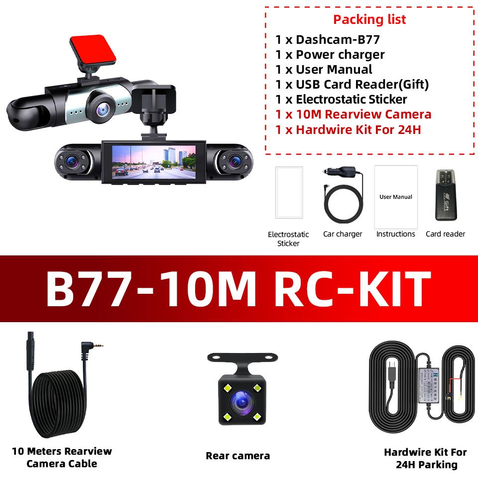 4 Channel Dash Cam Mini Driving Recorder 1080P Video Recorder with Night Vision Parking Surveillance Car DVR Camera